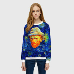 Женский свитшот 3D Face Vincent Van Gogh - фото 2