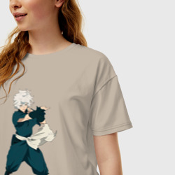 Женская футболка хлопок Oversize Габимару из аниме Адский рай - фото 2