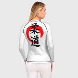 Женский рашгард 3D Иероглиф дзюдо на спине - фото 2