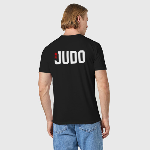 Мужская футболка хлопок Judo simbol, цвет черный - фото 4