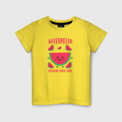 Смешной арбуз – Детская футболка хлопок с принтом купить со скидкой в -20%