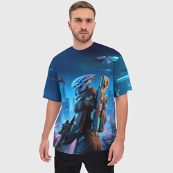 Мужская футболка oversize 3D Mass Effect - ai art - фото 2