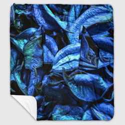 Старые сухие листья синие – Плед с рукавами с принтом купить