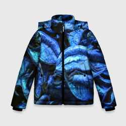 Старые сухие листья синие – Зимняя куртка для мальчиков 3D с принтом купить