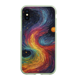 Чехол для iPhone XS Max матовый Звездный вихрь абстрактная живопись