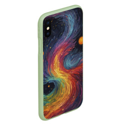 Чехол для iPhone XS Max матовый Звездный вихрь абстрактная живопись - фото 2