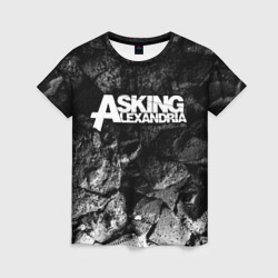 Женская футболка 3D Asking Alexandria black graphite