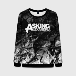 Мужской свитшот 3D Asking Alexandria black graphite