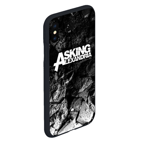 Чехол для iPhone XS Max матовый Asking Alexandria black graphite - фото 3