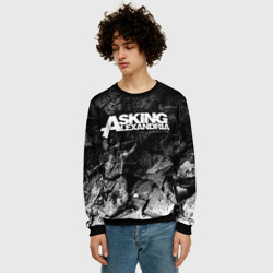 Мужской свитшот 3D Asking Alexandria black graphite - фото 2