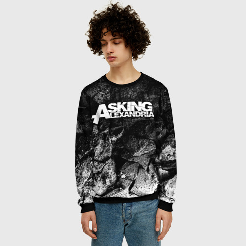 Мужской свитшот 3D Asking Alexandria black graphite, цвет черный - фото 3