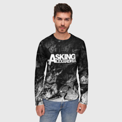 Мужской лонгслив 3D Asking Alexandria black graphite - фото 2