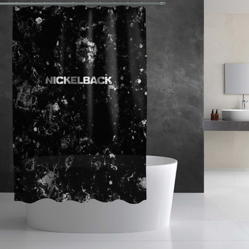 Штора 3D для ванной Nickelback black ice - фото 2