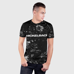 Мужская футболка 3D Slim Nickelback black ice - фото 2