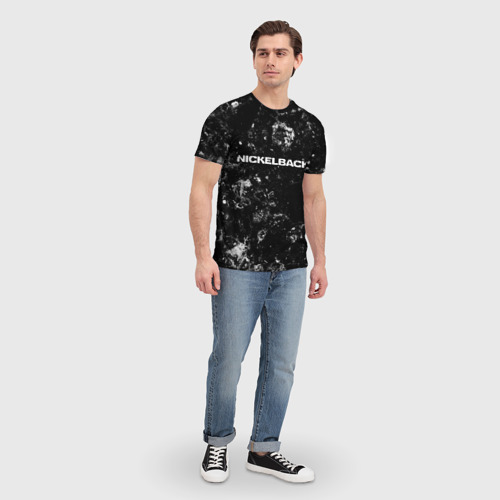 Мужская футболка 3D Nickelback black ice, цвет 3D печать - фото 5