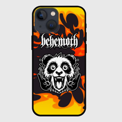 Чехол для iPhone 13 mini Behemoth рок панда и огонь