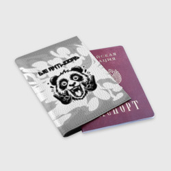Обложка для паспорта матовая кожа Die Antwoord рок панда на светлом фоне - фото 2