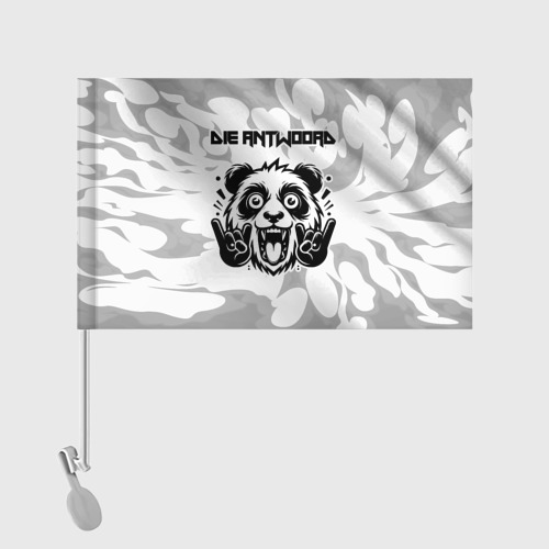 Флаг для автомобиля Die Antwoord рок панда на светлом фоне - фото 2