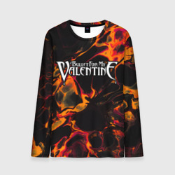 Мужской лонгслив 3D Bullet For My Valentine red lava