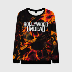 Мужской свитшот 3D Hollywood Undead red lava