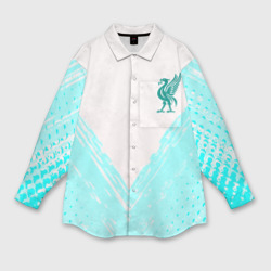 Мужская рубашка oversize 3D Liverpool logo texture fc