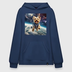 Худи SuperOversize хлопок Йоркширский терьер в космосе