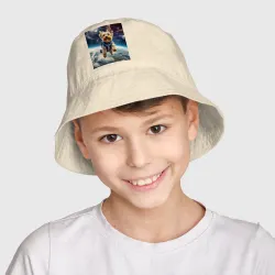 Детская панама хлопок Йоркширский терьер в космосе - фото 2