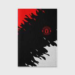 Обложка для паспорта матовая кожа Manchester United flame fc