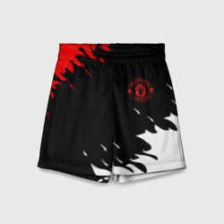 Детские спортивные шорты 3D Manchester United flame fc