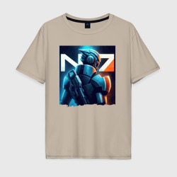 Мужская футболка хлопок Oversize Mass Effect - character ai art