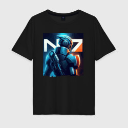 Mass Effect - character ai art – Мужская футболка хлопок Oversize с принтом купить со скидкой в -16%