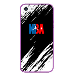 Чехол для iPhone 5/5S матовый Basketball текстура краски nba