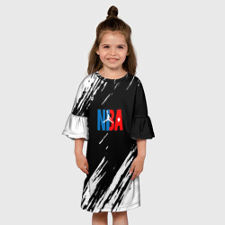 Детское платье 3D Basketball текстура краски nba - фото 2