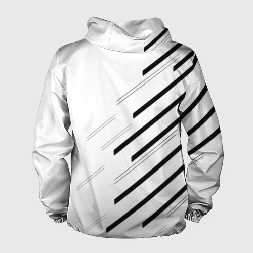 Мужская ветровка 3D Juventus sport geometry, цвет белый - фото 2