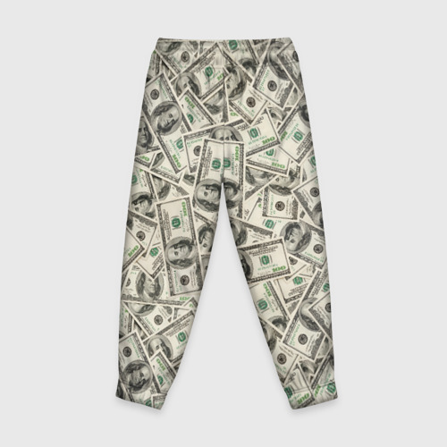 Детские брюки 3D Деньги - 100 долларовые купюры, цвет 3D печать - фото 2