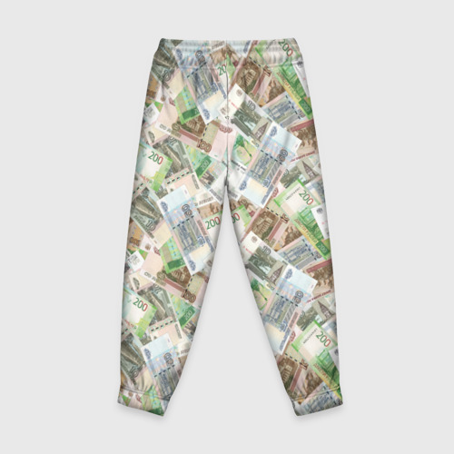 Детские брюки 3D Российские денежные купюры, цвет 3D печать - фото 2