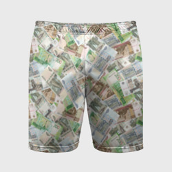 Мужские шорты спортивные Российские денежные купюры