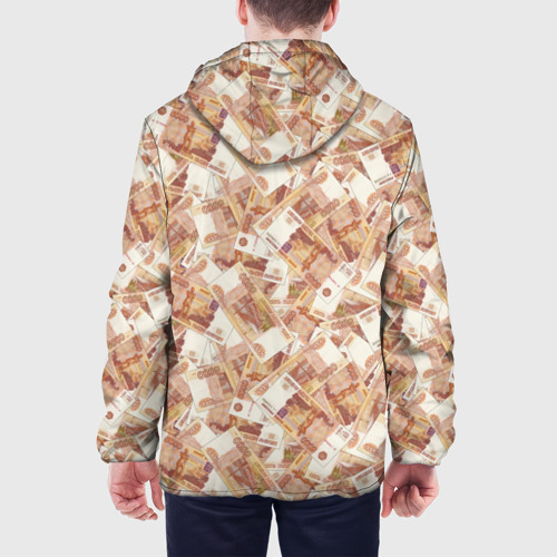 Мужская куртка 3D Деньги - купюры в 5 тысяч рублей, цвет 3D печать - фото 5