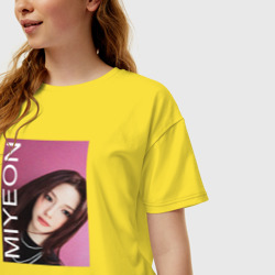 Женская футболка хлопок Oversize Miyeon k-stars - фото 2