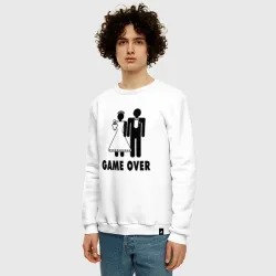Мужской свитшот хлопок Game over - свадьба - фото 2