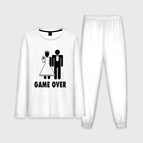 Мужская пижама с лонгсливом хлопок Game over - свадьба