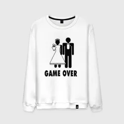 Мужской свитшот хлопок Game over - свадьба