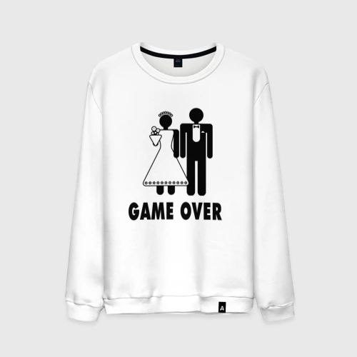 Мужской свитшот хлопок Game over - свадьба