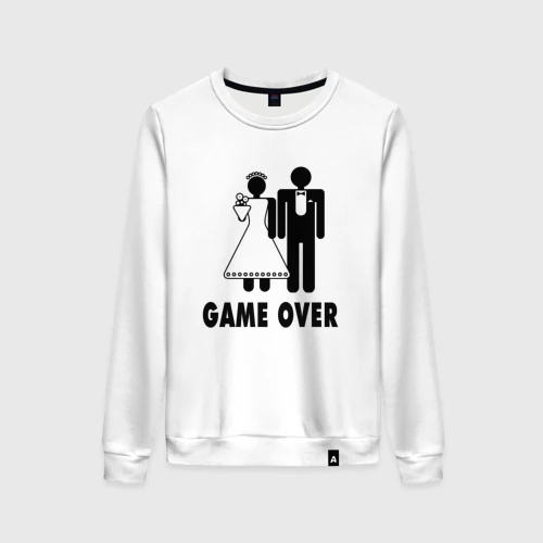 Женский свитшот хлопок Game over - свадьба