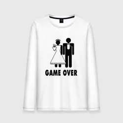 Мужской лонгслив хлопок Game over - свадьба
