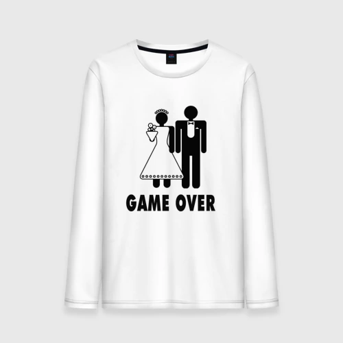 Мужской лонгслив хлопок Game over - свадьба