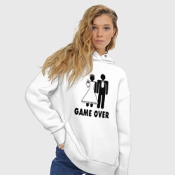 Женское худи Oversize хлопок Game over - свадьба - фото 2