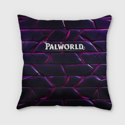 Palworld логотип фиолетовые яркие плиты – Подушка 3D с принтом купить