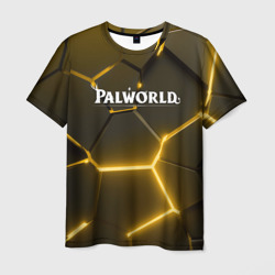 Palworld логотип разлом желтых плит – Мужская футболка 3D с принтом купить со скидкой в -26%