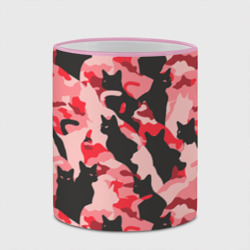 Кружка с полной запечаткой Розовый камуфляж из котов - фото 2